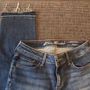 Denim Crop w/Frayed Detail